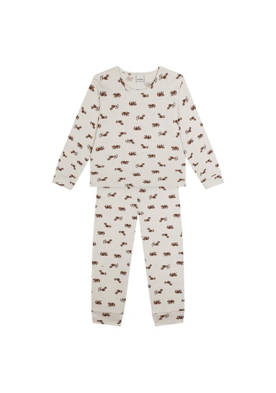 Antebies Organik Bej Rakun Desenli Beli Lastikli Uzun Kollu Erkek Çocuk Pijama Takımı Kahve Antebies Organik Bej Rakun Desenli Beli Lastikli Uzun Kollu Erkek Çocuk Pijama Takımı Kahve