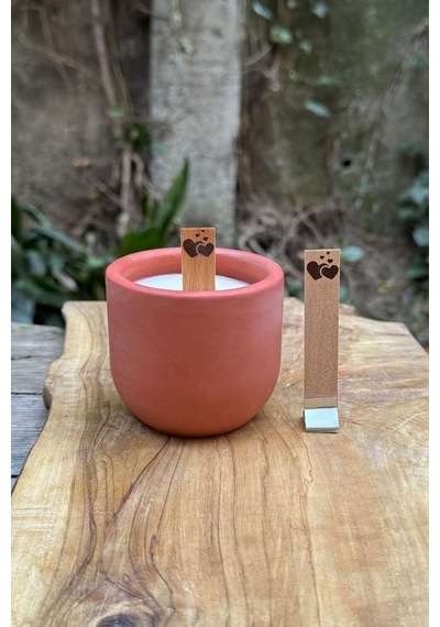 Rufus Concept Düz Model Ahşap Mum Fitili Ve Yapışkanlı Fitil Sehpası 12 Adet 15mm X 100mm X 0,5mm Sevgililer Günü Temalı Desen