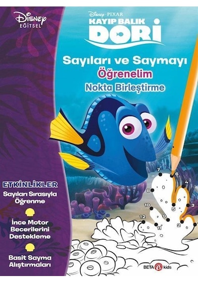 Disney Eğitsel Kayıp Balık Dori Sayıları ve Saymayı Öğrenelim 4+Yaş- Beta Kids