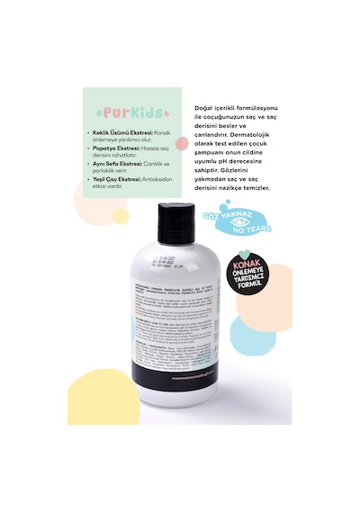 Purkids Prebiotikli Vegan Çocuk Saç Ve Vücut Şampuanı-500ml