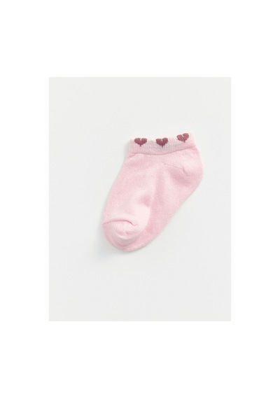 LC Waikiki Alıta Cıty Farkıyla Lcw Baby Pembe Desenli 5'li Paket Kız Bebek Patik Çorap Pembe - 925404422 Pembe