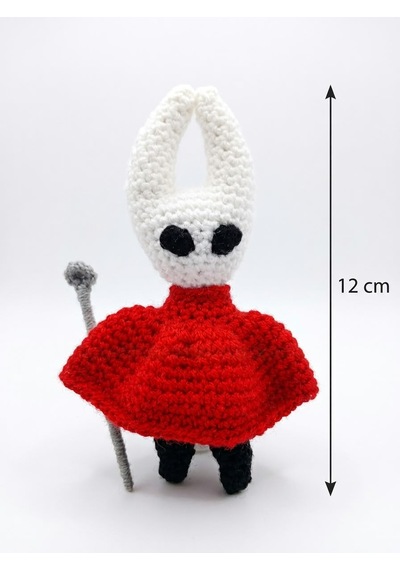 Hornet Oyun Karakteri AmigurumiÖrgü Oyuncak - Gamer Hediyelik Figür 12 Cm