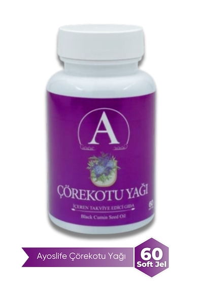 Ayoslife Çörekotu Yağı İçeren Takviye Edici Gıda 1100 Mg 60 Soft Jel