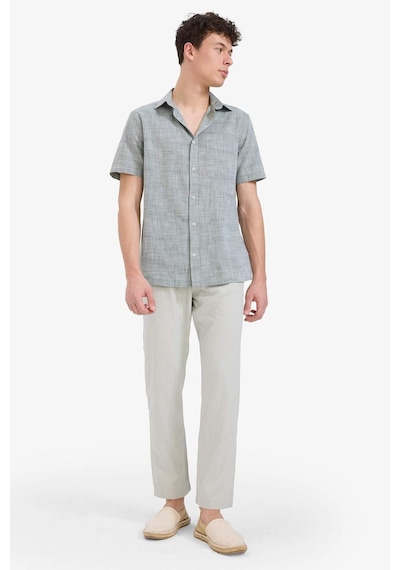 Defacto Relax Fit Rahat Kesim Dar Paça Keten Karışımlı Yazlık Pantolon C1140ax25smkh494 Haki