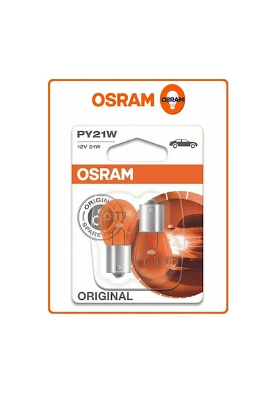 Osram 7507 Py21W 12V 21W 93 Sinyal Sarı Amber 2'Li Set N11.2578