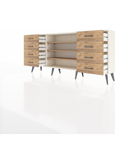 Arges Konsol 3 Raflı 8 Çekmeceli 176x30x83 Aytaşı-çam/çam Çam/çam Arges Konsol 3 Raflı 8 Çekmeceli 176x30x83 Aytaşı-çam/çam Çam/çam