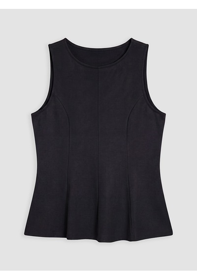 Lcwaıkıkı Curve Siyah Büyük Beden Fırfırlı Peplum Bluz