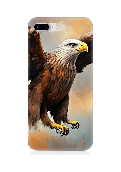 Apple Uyumlu iPhone   8 Plus Kartal Uçuşu Desenli Silikon Kılıf