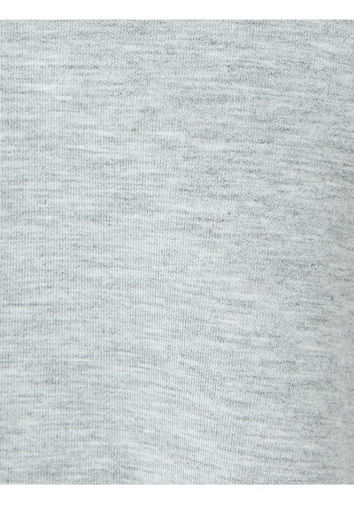 Koton Modal Rahat Kalıp Kısa Kollu Polo Yaka Crop Tişört Gri Melanj 5sak50024ek Gri Melanj