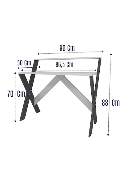 Reyo Home Enda Xayaklı Ders Çalışma Masası 50x90cm Antrasit-beyaz Antrasit - Beyaz