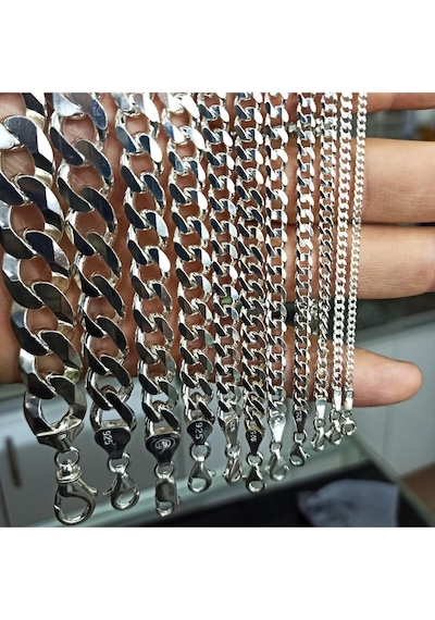 Gurmet 925 Ayar Gümüş Erkek Bileklik Künye 4.5mm 233708041