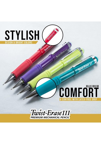 Pentel Twist-erase Iii Kurşun Ve Silgi Yedekleri Ile Mekanik Kurş Diğer