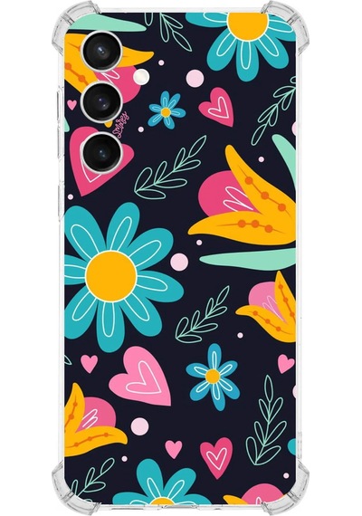 Samsung Galaxy S23fe İle Uyumlu Retro Color 1 Baskılı Şeffaf Köşe Korumalı Antişok Kılıf