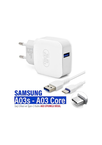 Samsung Galaxy A03s - A03 Core Uyumlu Şarj Cihazı 5v 2.8a