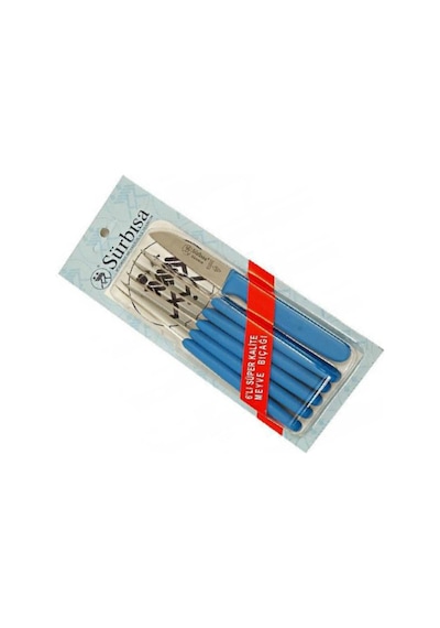 Sürbisa 61007 Sürmene Meyve Bıçağı 6'lı 7.5 CM Siyah