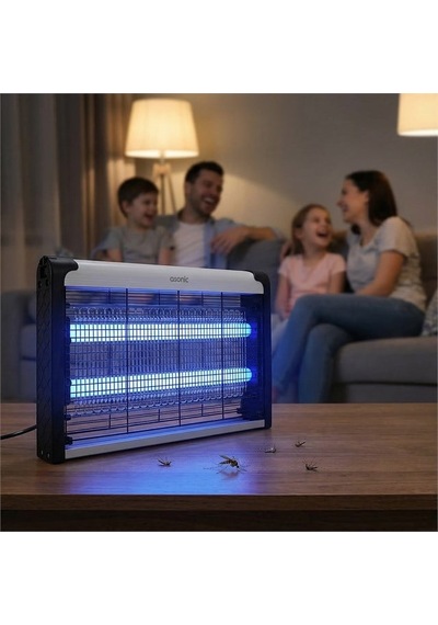 Asonic S26 20w 2000v Çift Koruma Camlı Led Zincir Askılı Sanayi Tipi Sinek Öldürücü Xl Boy
