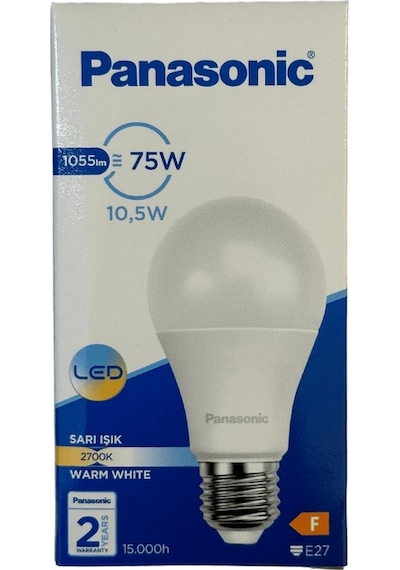 Panasonic 10,5w 75w 2700k Sarı Işık E27 Duylu Led Ampul 10 Adet