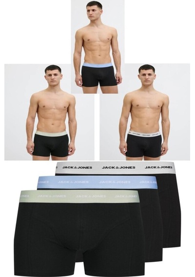Jack & Jones Jactom Bamboo Erkek 3 Lü Set Siyah Boxer 12277176