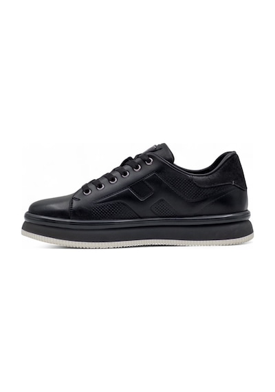 Voyager M030 Erkek Hakiki Deri Sneaker Siyah