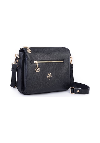 Nas Bag Kadın Çapraz Çanta Kalın Ayarlanabilir Askılı Çanta En: 26 Cm, Boy: 22 Cm Siyah Victoria