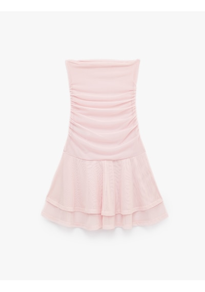 Koton Slim Fit Drape Detaylı Bağlamalı Kat Kat Volümlü Fırfırlı Straplez Mini Tül Elbise Pembe 6sak80114uk Gül Koton Slim Fit Drape Detaylı Bağlamalı Kat Kat Volümlü Fırfırlı Straplez Mini Tül Elbise Pembe 6sak80114uk Gül