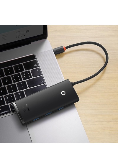 Lite 5-in-1 Multifonksiyonel Type-c Hub Şarj İstasyonu Siyah, Hdmı, Usb 3.0, Sd Kart Okuyucu, Kompakt Ve Taşınabilir Tasarım