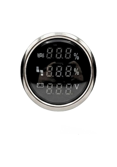 Shuıvan Dijital Seviye Göstergesi 3'lü Set Temiz - Gri - Voltaj 12v/24v-1719