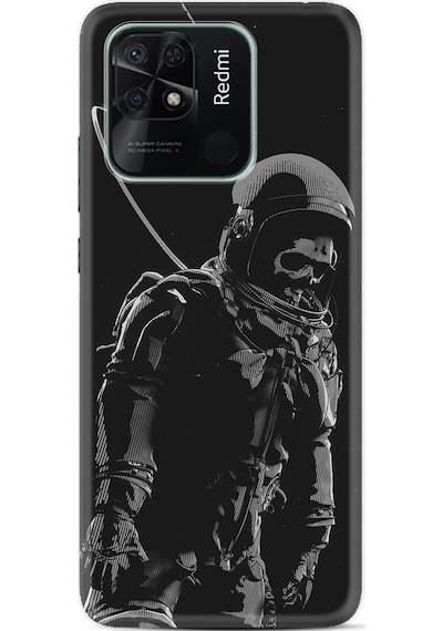 Xiaomi Redmi 10C Kılıf Silikon Desen Özel Seri İskelet Astronot 1613