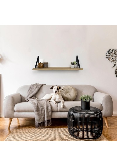 Duvar Rafı, Dekoratif Duvar Rafı, Masif Kayın Modern Duvar Rafı - 80 Cm Diğer