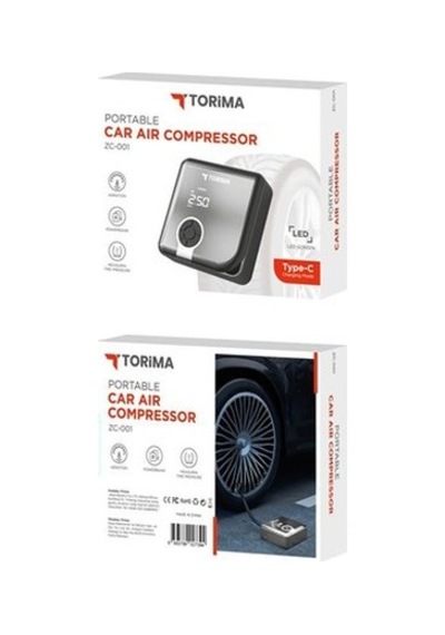 Lebron Torima Zc-001 Dijital Ekranlı Şarjlı Taşınabilir Araç Hava Kompresörü Ve Powerbank