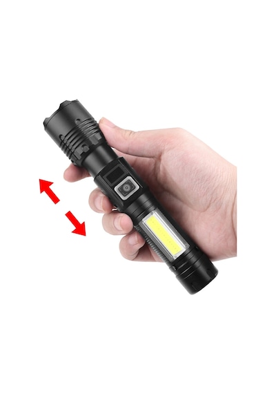 Ws-4848 1500 Lümen 15 Watt Dijital Göstergeli Mıknatıslı Şarjlı El Feneri Çok Renkli