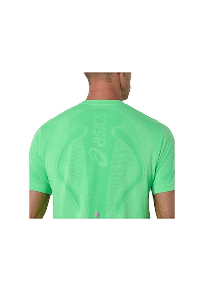 Asics Road Seamless Erkek Yeşil Koşu T-shirt 2011d355-301 Yeşil