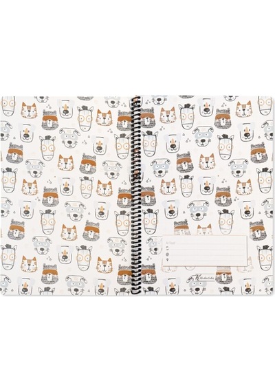 A4 Çizgili Defter Animal Friends - Kedi&köpek Ozelalan1