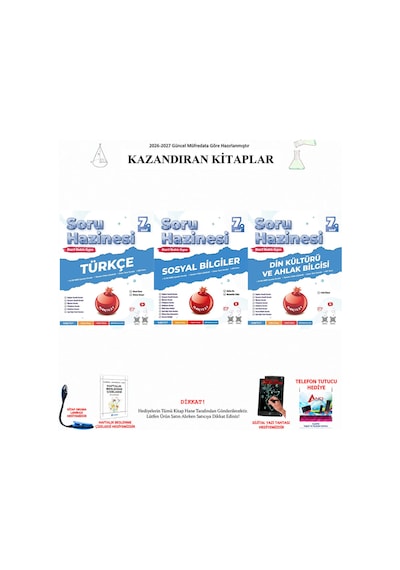 Nartest 7. Sınıf Türkçe, Sosyal Bilgiler Ve Din 3 Kitap Seti