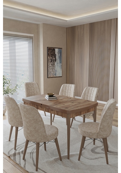 Toce Home Ruf Serisi 80x130 Açılabilir Atlantik Çam Açılabilir Mutfak Masası Takımı 6 Krem Sandalye Bej Toce Home Ruf Serisi 80x130 Açılabilir Atlantik Çam Açılabilir Mutfak Masası Takımı 6 Krem Sandalye Bej