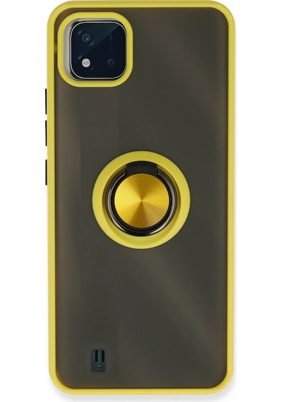 Cosmotex Newface Realme C11 2021 Kılıf Montreal Yüzüklü Silikon Kapak - Sarı