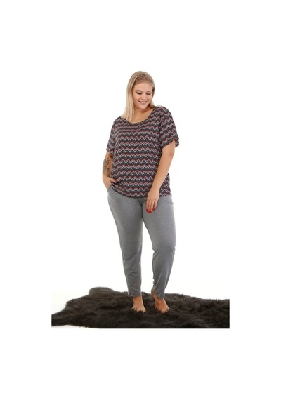 Myline Kadın Ev Rahatlığı Pijama Takımı Gri