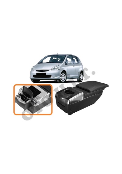 Honda Jazz 02-08 Uyumlu Bardaklıklı Lüks Kol Dayama Kolçak Siyah İthal.