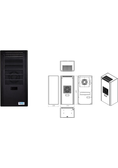 Msc 752VINPW1 820 W Dikey Indoor Endüstriyel Pano Klima