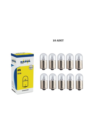 10 ADET Narva R5w 17326 24v. 10w. ( 67 ) Ampul