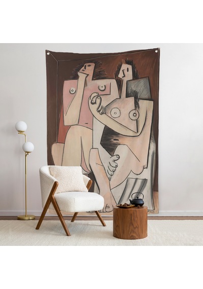 Pablo Picasso - Adam Ve Kadın Soyut Duvar Örtüsü - Homme Et Femme-7329
