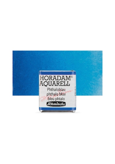 Schmincke Horadam Aquarell Artist Sulu Boya Phthalo Blue Yarım Tablet