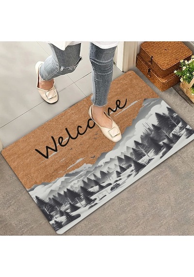 Valerine Life Kar Ve Çam Ormanı Welcome Kapı Önü Paspası 45x70cm