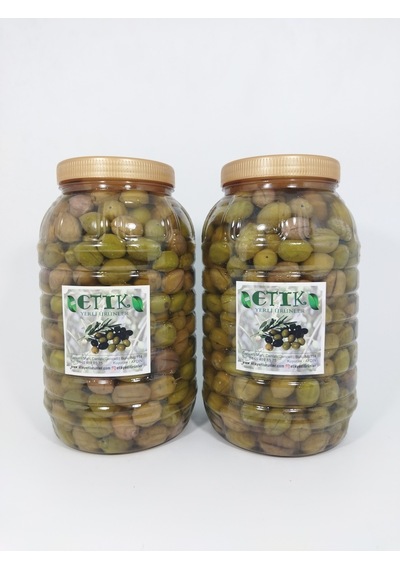 Etik Yerli Ürünler Memecik Cinsi Dilme Tatlanmış Zeytin 2 x 3 KG
