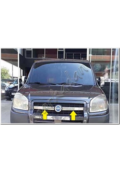 Db Chrome Fiat Doblo Ön Panjur Nikelajı 2006-2012 2 Parça P.Çelik
