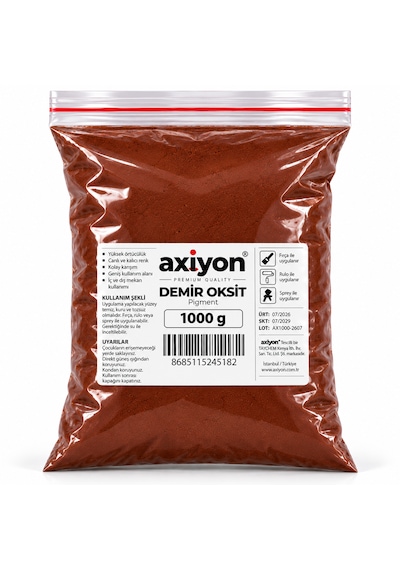 Axiyon Kahverengi Demir Oksit Pigment 1000 G Toz Renklendirici Genel