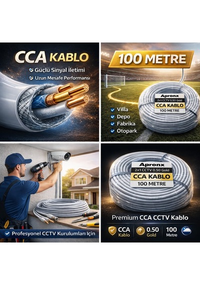 Cctv Kablo 2+1 2x0,22mm 100 Metre