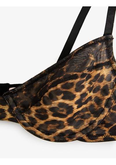 Koton Tül Detaylı Balenli Leopar Desenli Sütyen Leopar Desenli 6wlk10033mk Leopar Desenli Koton Tül Detaylı Balenli Leopar Desenli Sütyen Leopar Desenli 6wlk10033mk Leopar Desenli