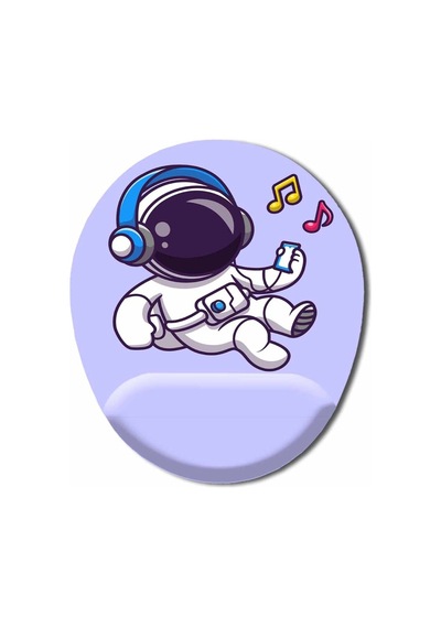 Astronot Müzik Nota Bilek Destekli Mouse Pad Mousepad