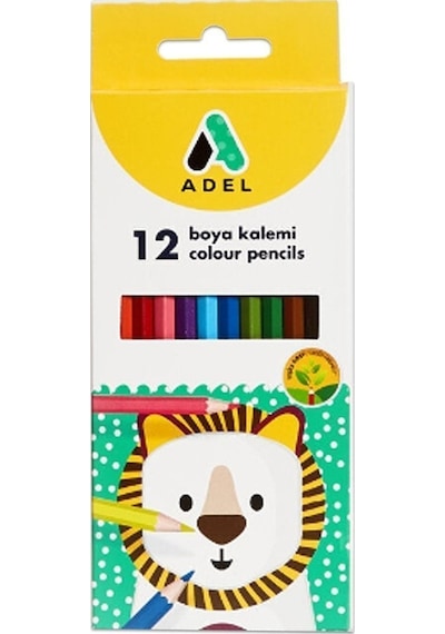 40 Adet Kuru Boya Kalemi 12 Renk Tam Boy Karışık